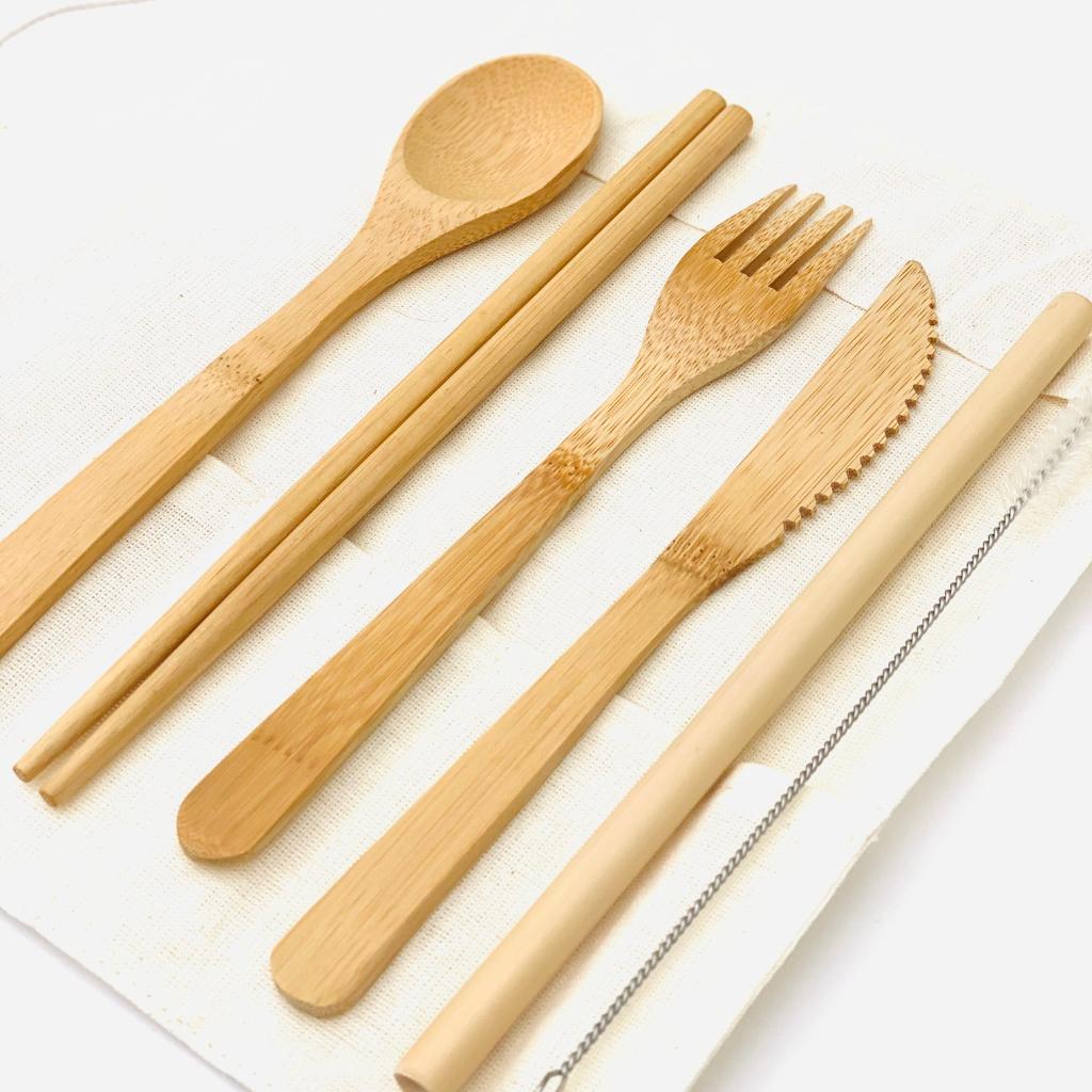 Set cubiertos de bambú 6 piezas - KUSE - El Anaquel Verde