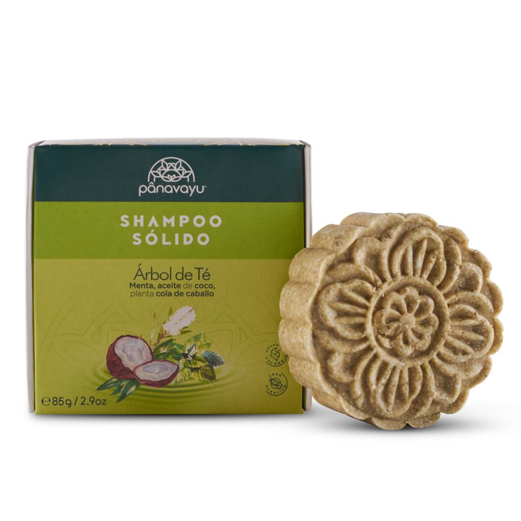 Shampoo en barra de Menta y Tea Tree - Cabello Graso PANAVAYU - El Anaquel Verde