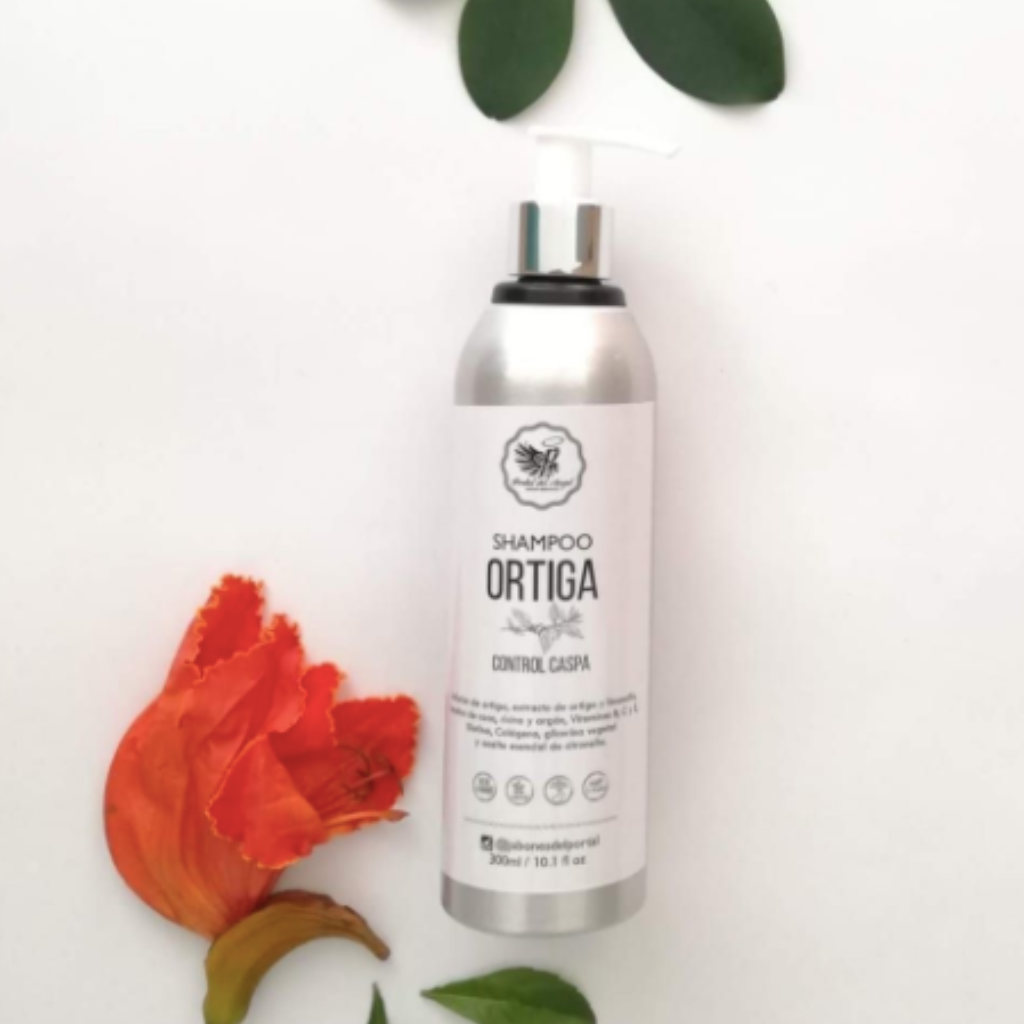 Shampoo líquido ORTIGA - Control Caspa PORTAL ANGEL - El Anaquel Verde
